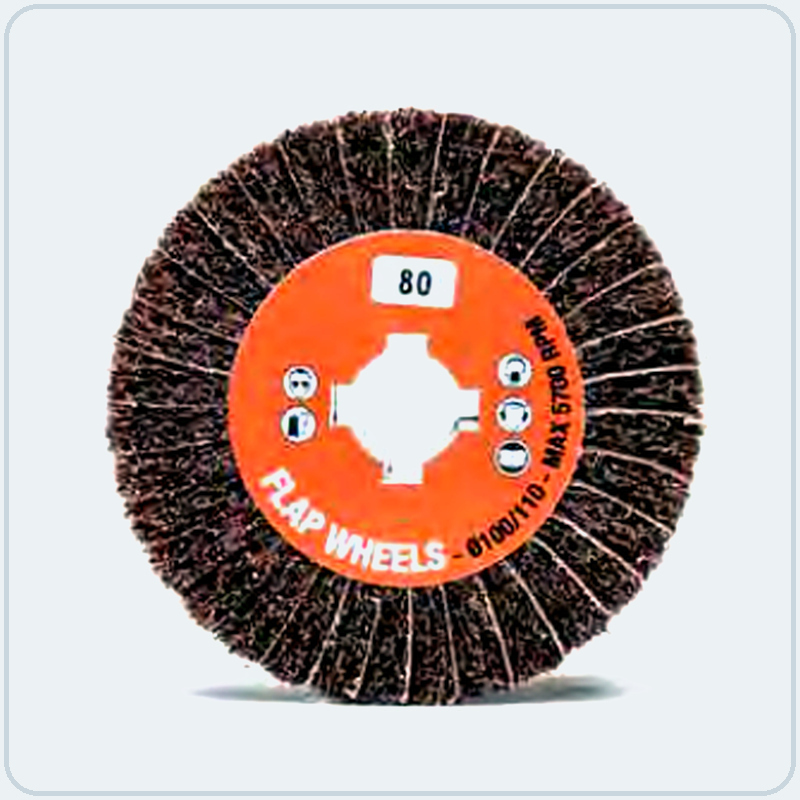BVA WAVE combined satin finishing wheel with non-woven abrasive and abrasive cloth