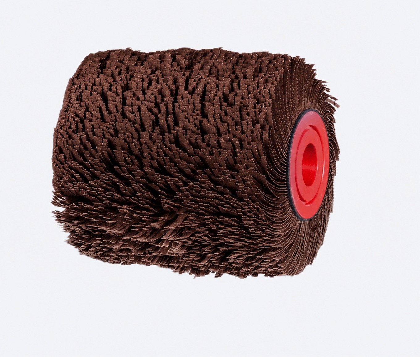 Brown universal deburring roller with standard abrasive cloth