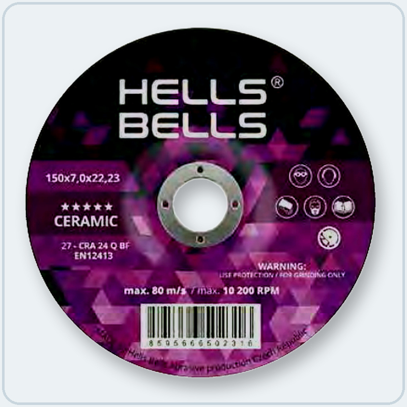 TYPE 27 ceramic grinding wheel with CRA abrasive