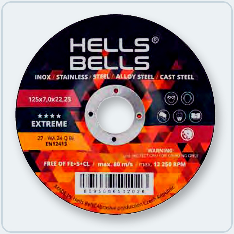 TYPE 27 grinding wheel with white aluminium oxide WA